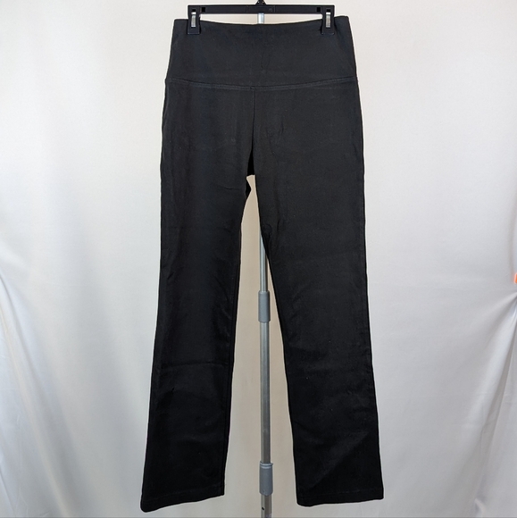 Lyssé Jeans High Waist Straight Leg Stretch Knit Denim Fitted Black L NWT - Picture 3 of 15